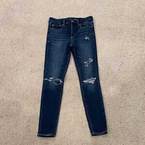 American Eagle Outfitters High Rise Dark Blue Jeans